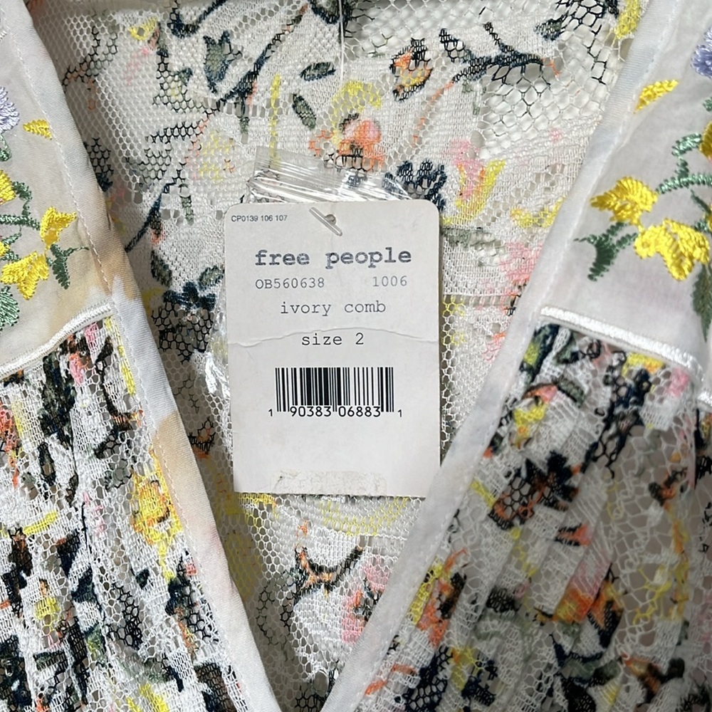 NWT Free People Cherry Blossom Floral Lace Dress - Picture 4 of 11